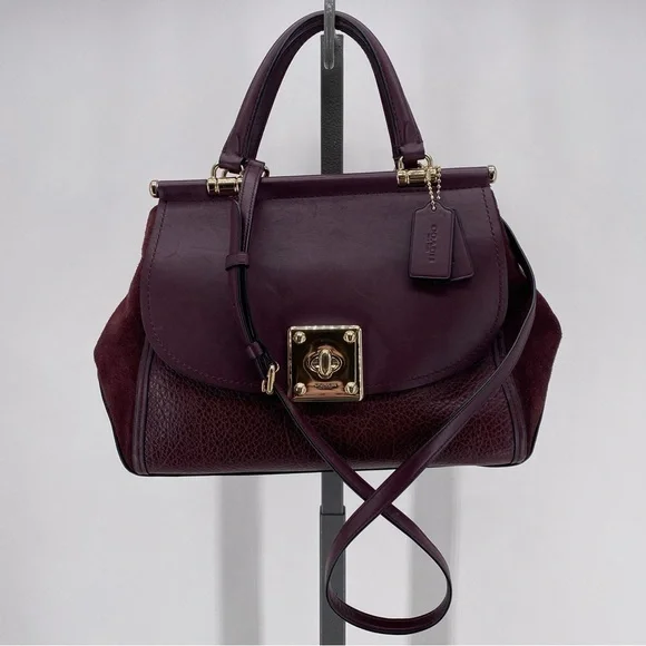 Coach maroon leather Drifter Carryall satchel bag No. 38389 - Picture 5 of 16